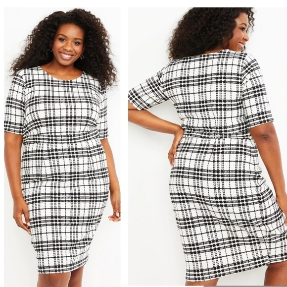 MOTHERHOOD MATERNITY NURSING Black & White LIFT UP ZIPPER DETAIL NURSING DRESS L - Picture 1 of 16